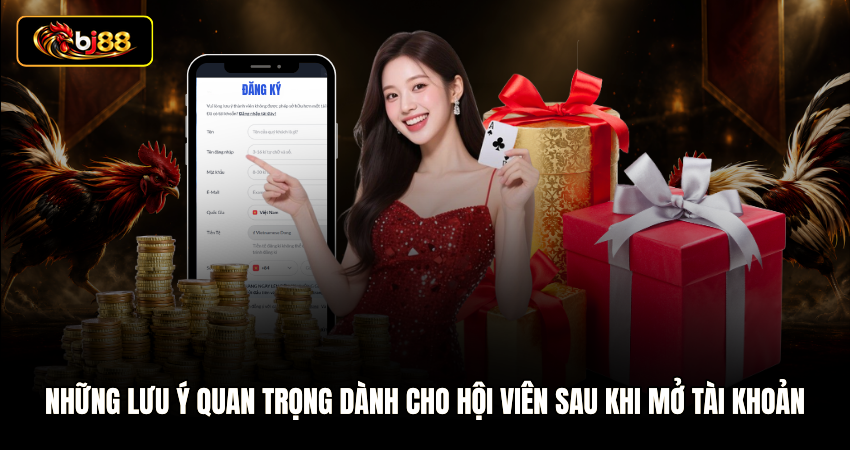Những lưu ý quan trọng dành cho hội viên sau khi mở tài khoản